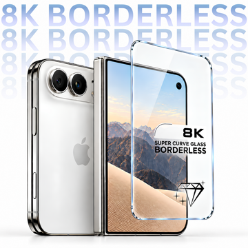 8K Borderless HD Clear Tempered Glass for Apple iPhone Duo