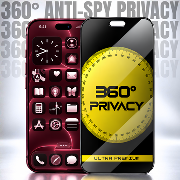 Anty-spy 360° Privacy Tempered Glass for iPhone 18 Pro Max