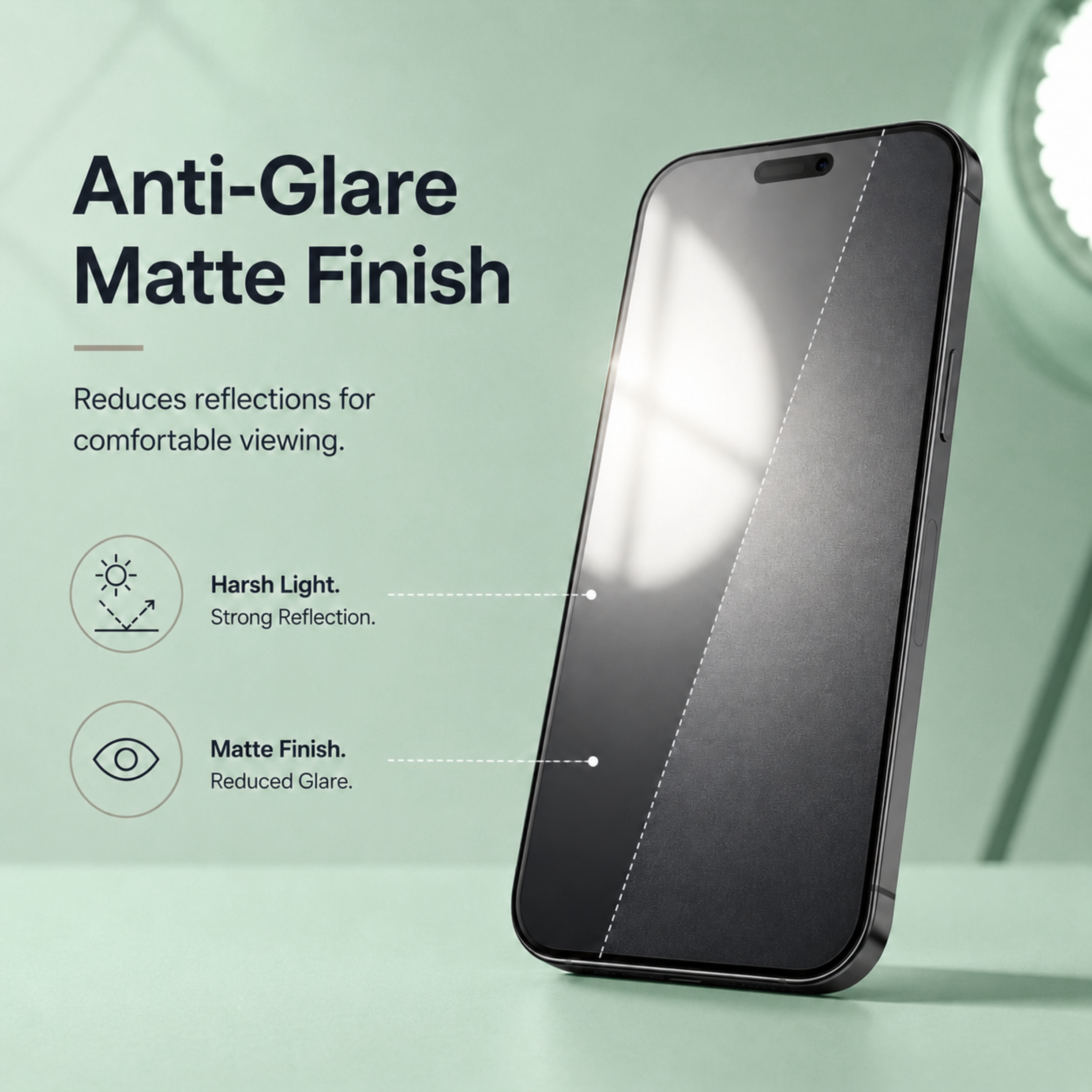 Matte Privacy Tempered Glass Screen Protector For Vivo Y75 4G