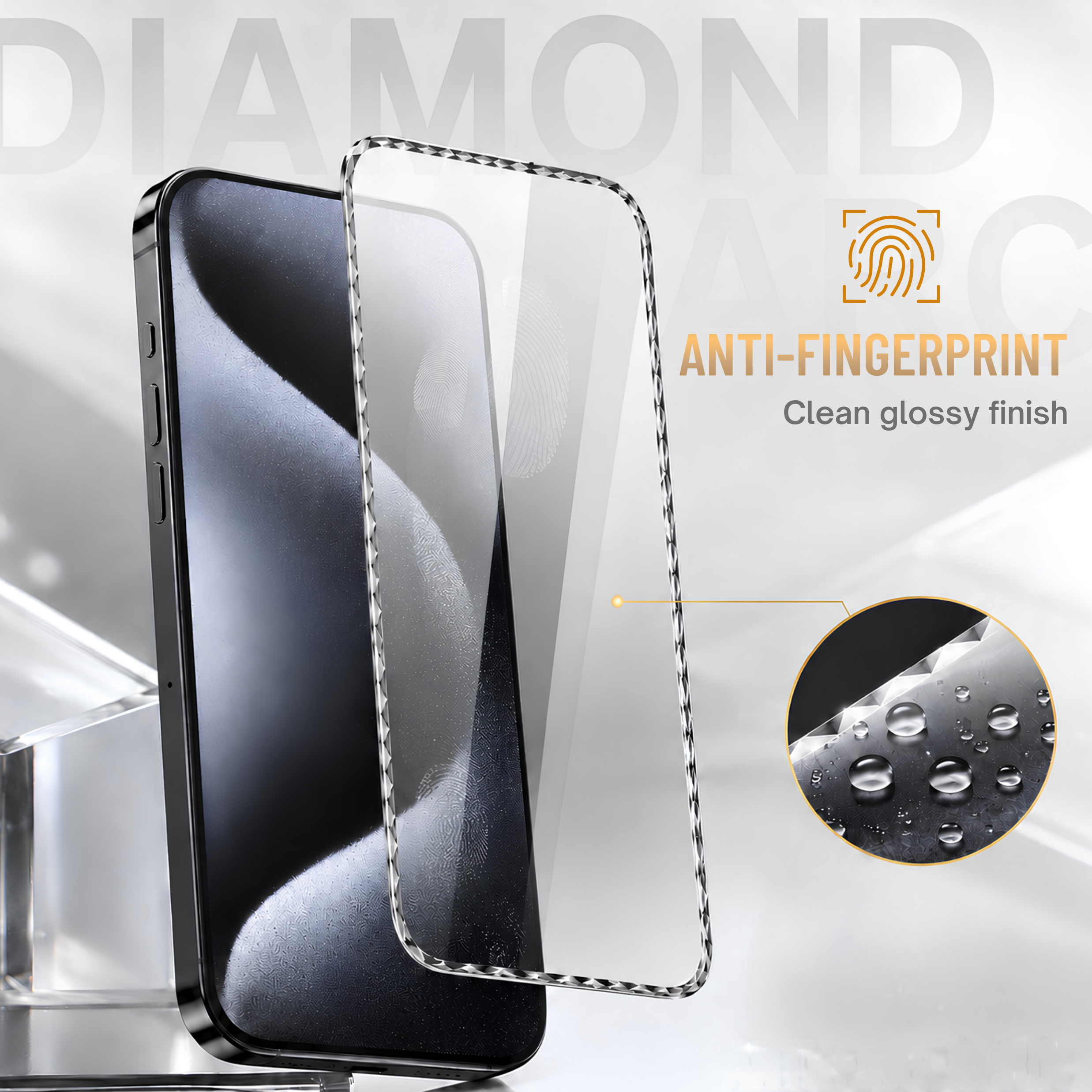 Diamond-Cut Edge Tempered Glass for Apple iPhone 17