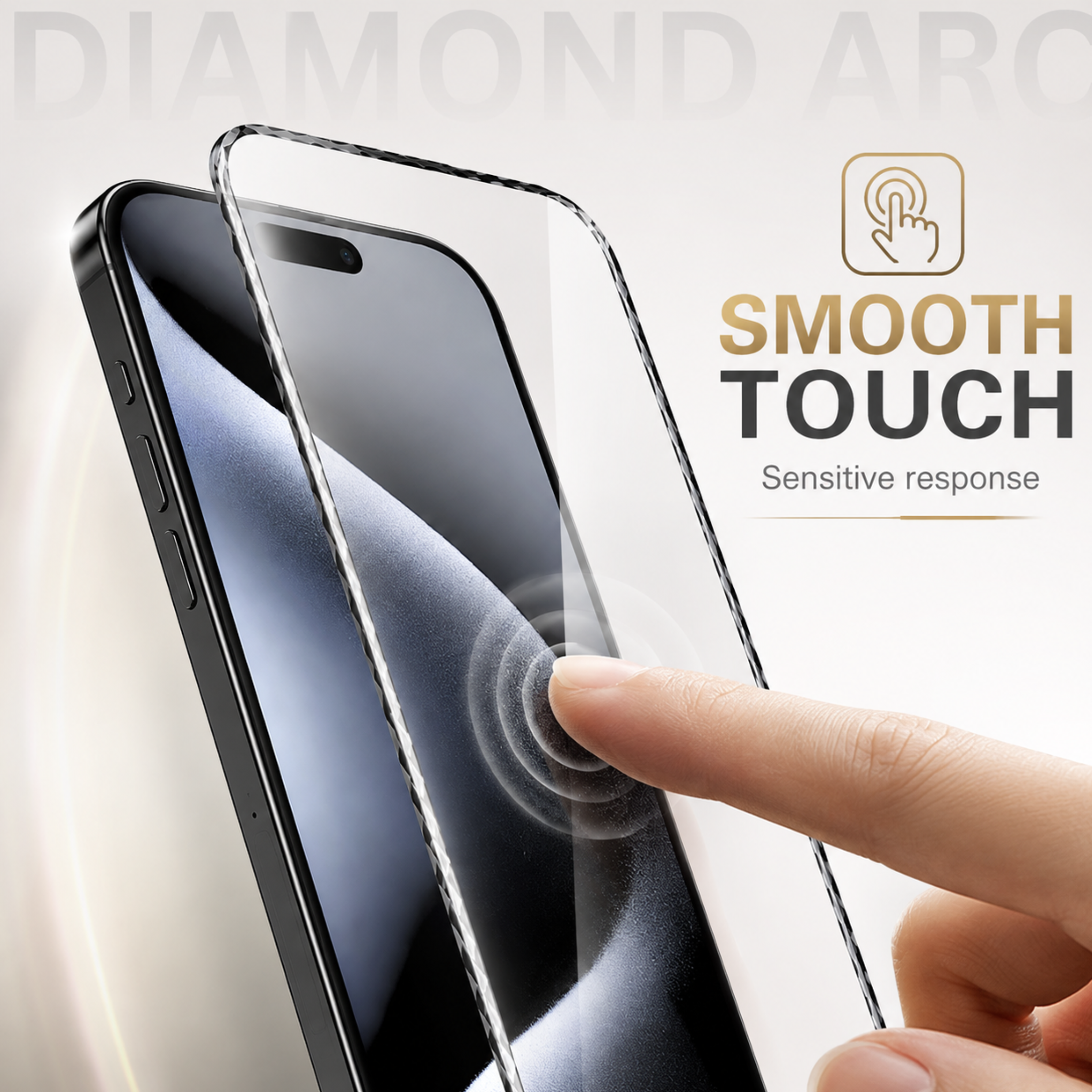 Diamond-Cut Edge Tempered Glass for Apple iPhone 17