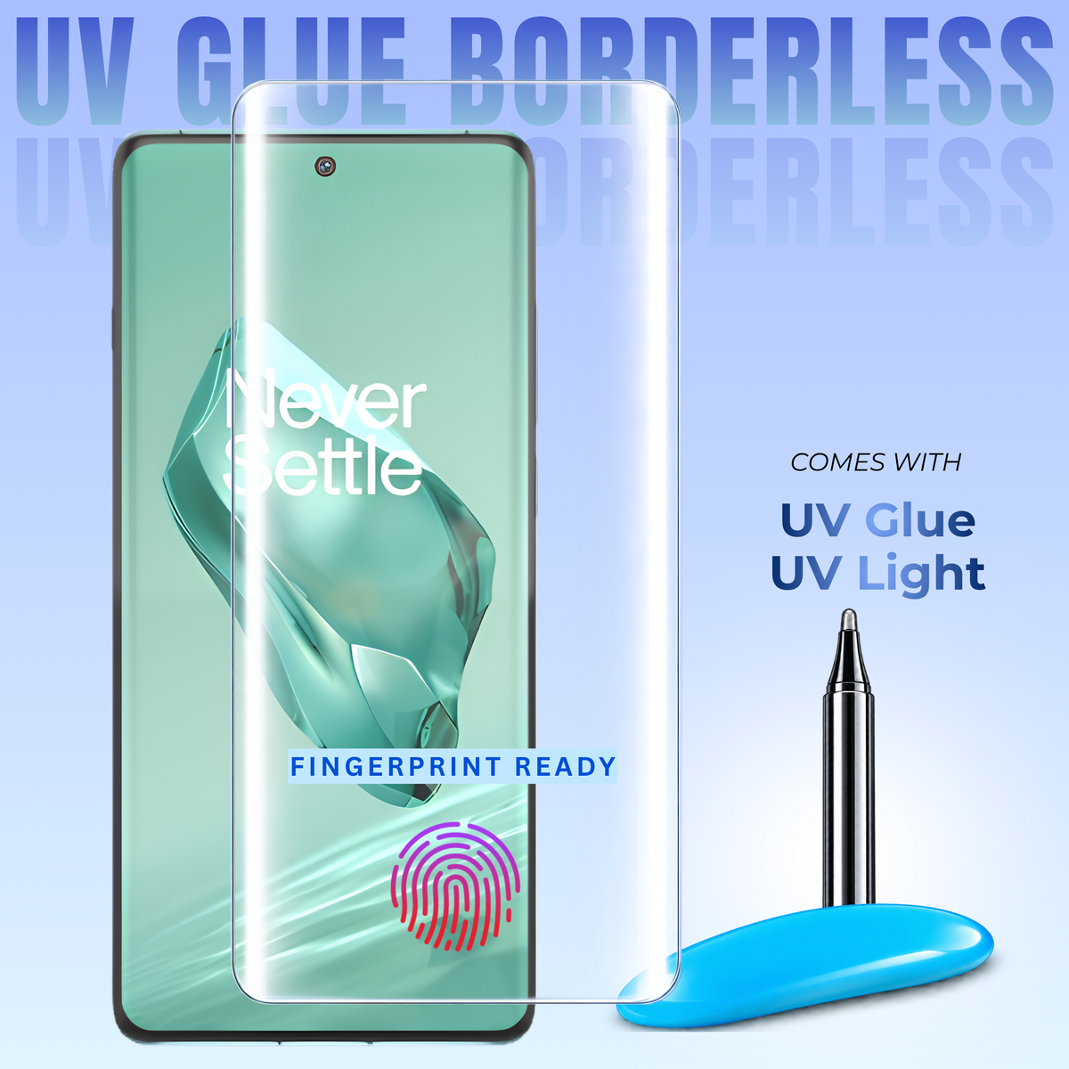 Clear Borderless UV Tempered Glass  for OnePlus 7T Pro