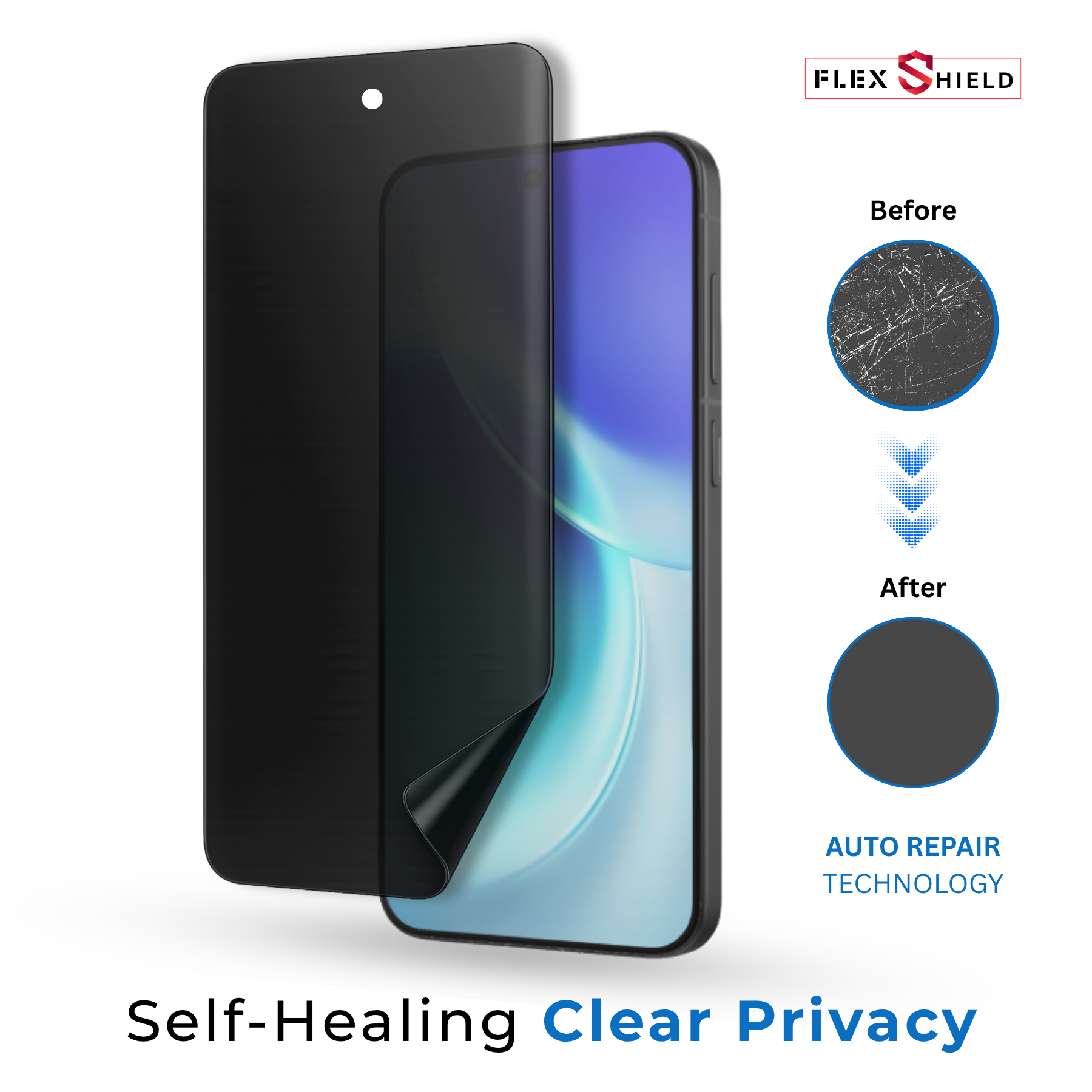 Flexshield Self Healing Privacy Screen Protector With Korean Glue for Oppo Reno 16