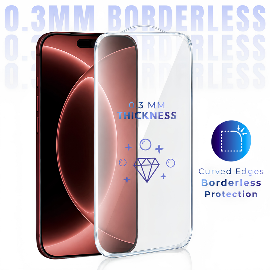 Premium Borderless Tempered Glass For Iphone 18 Pro Max