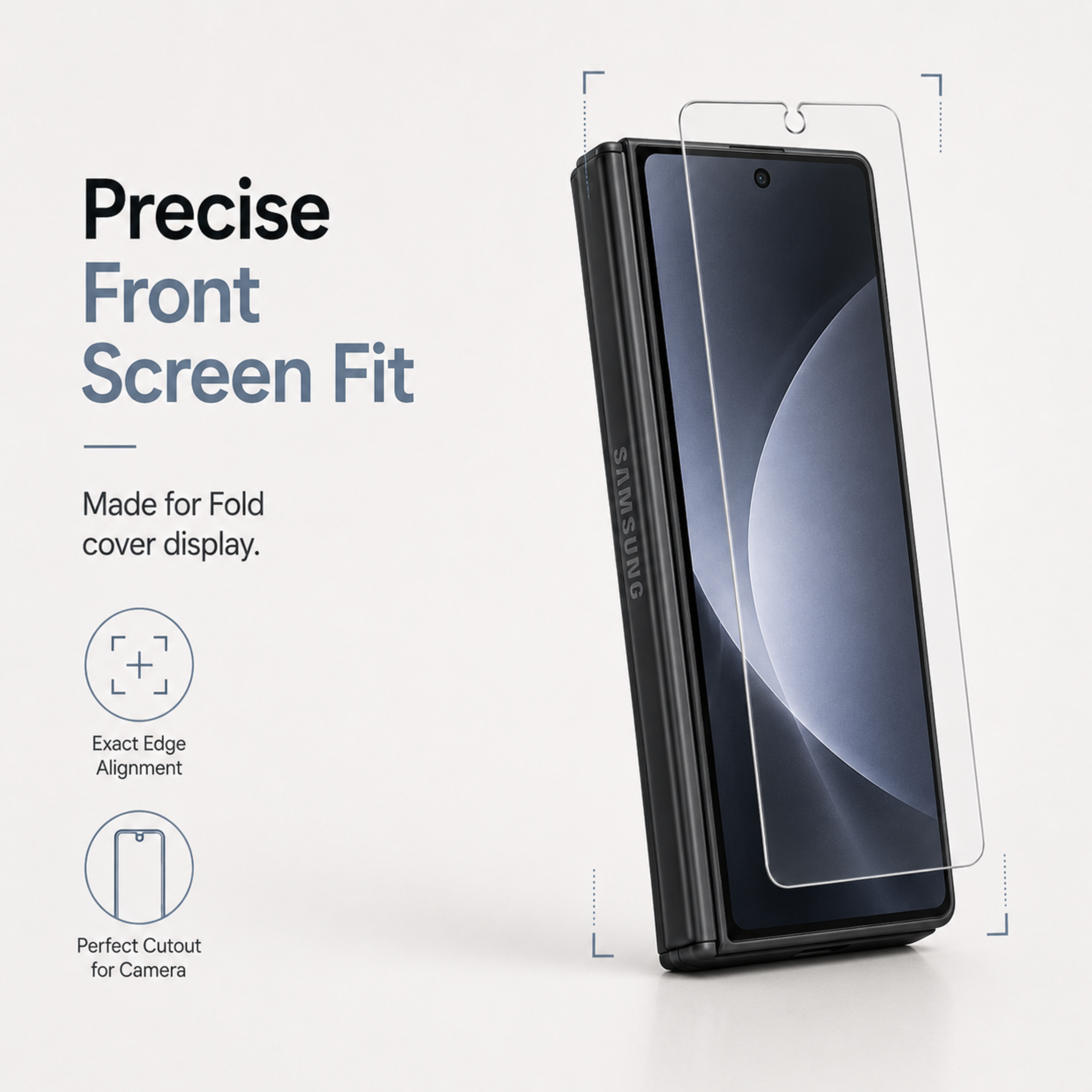 Edge Premium Tempered Glass For Samsung Galaxy Z Fold 5