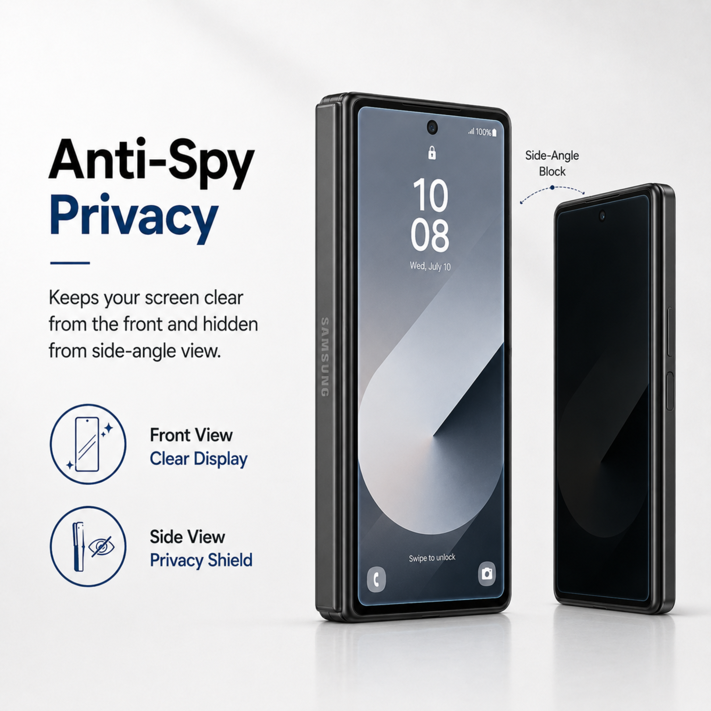 Edge Privacy Tempered Glass For Samsung Galaxy Z Fold 4