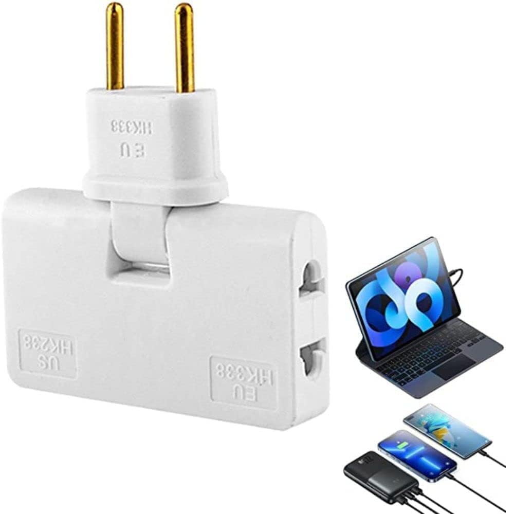 3 in 1 -180 Degree Rotatable Mini Slim Outlet Adapter