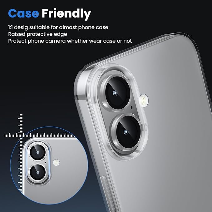 Premium Camera Metal Ring Lens Protector For iPhone 16