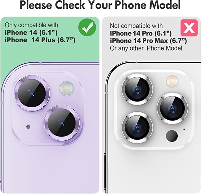Premium Camera Metal Ring Lens Protector For iPhone 14