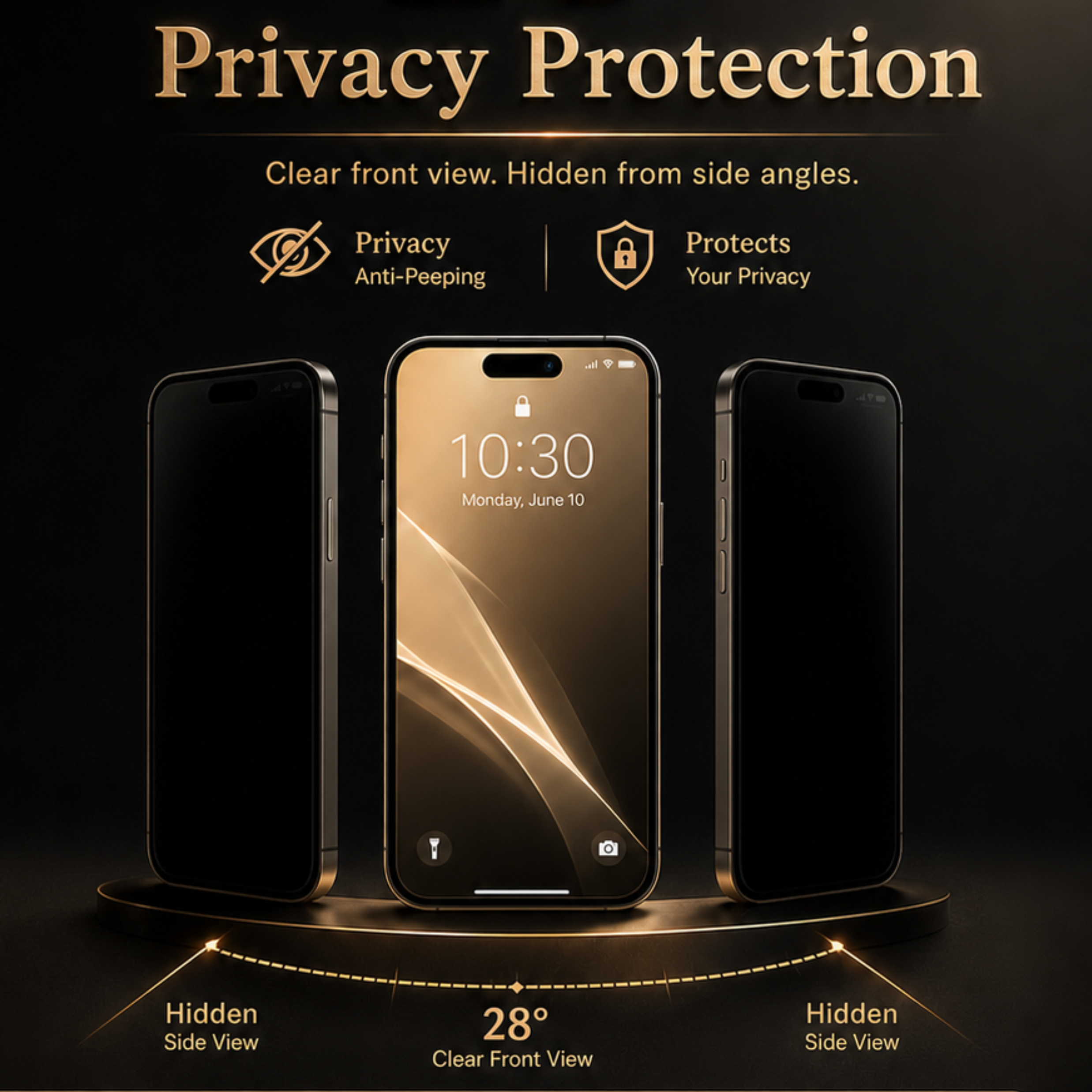 28° Anti-Spy Privacy Tempered Glass Screen Protector For Samsung S24 Ultra