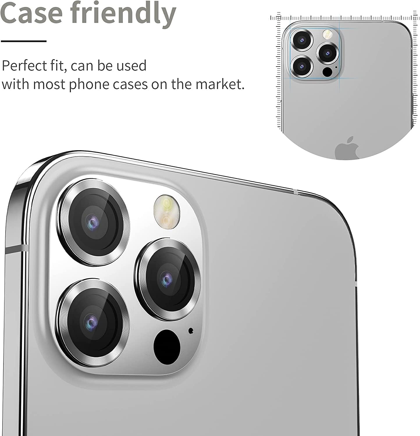 Premium Camera Metal Ring Lens Protector For iPhone 15 Pro