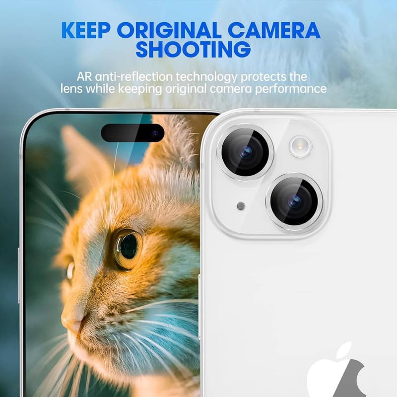 Premium Camera Metal Ring Lens Protector For iPhone 15