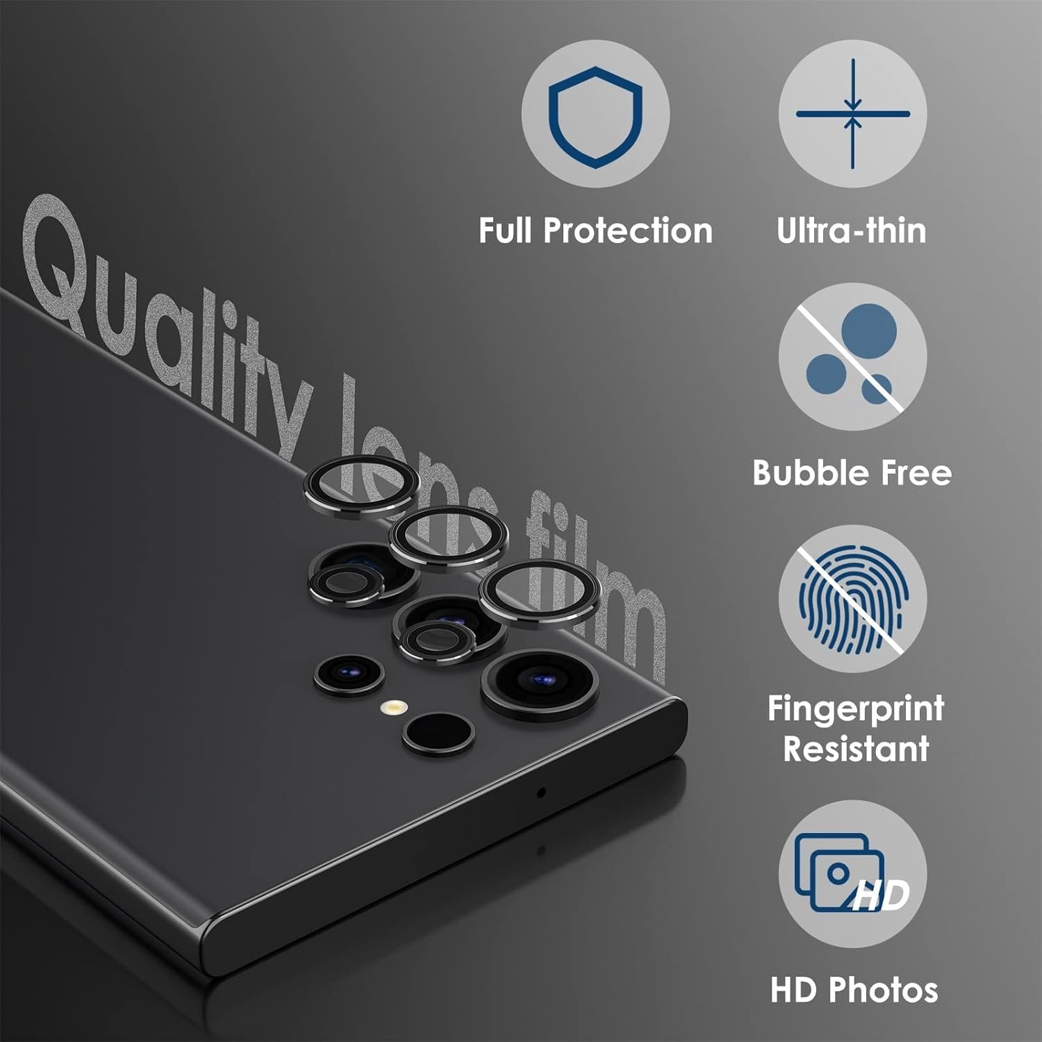 Premium Camera Lens Protector For Samsung S24 Ultra
