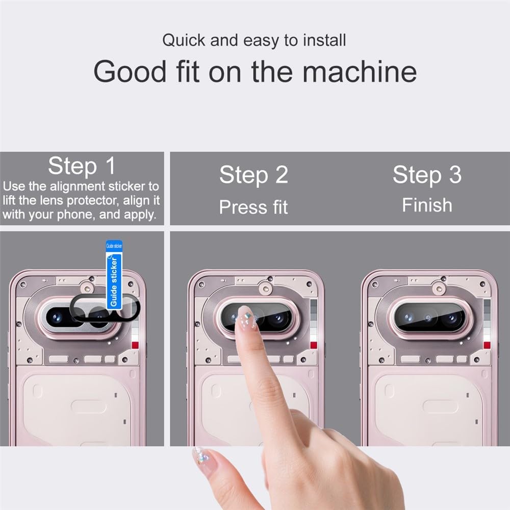 Nothing 4A Camera Lens Protector | 9H Tempered Glass with Premium Metal Ring | HD Clear Invisible Fit | Scratch Resistant