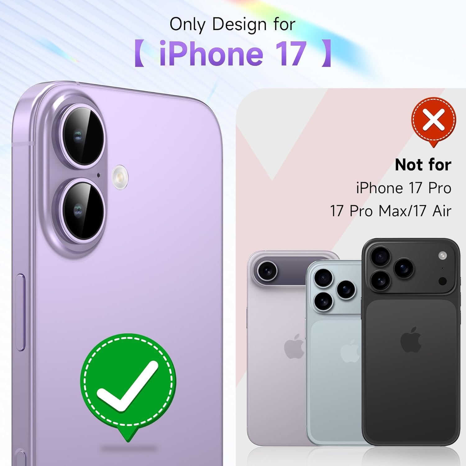 Premium Camera Metal Ring Lens Protector For iPhone 17