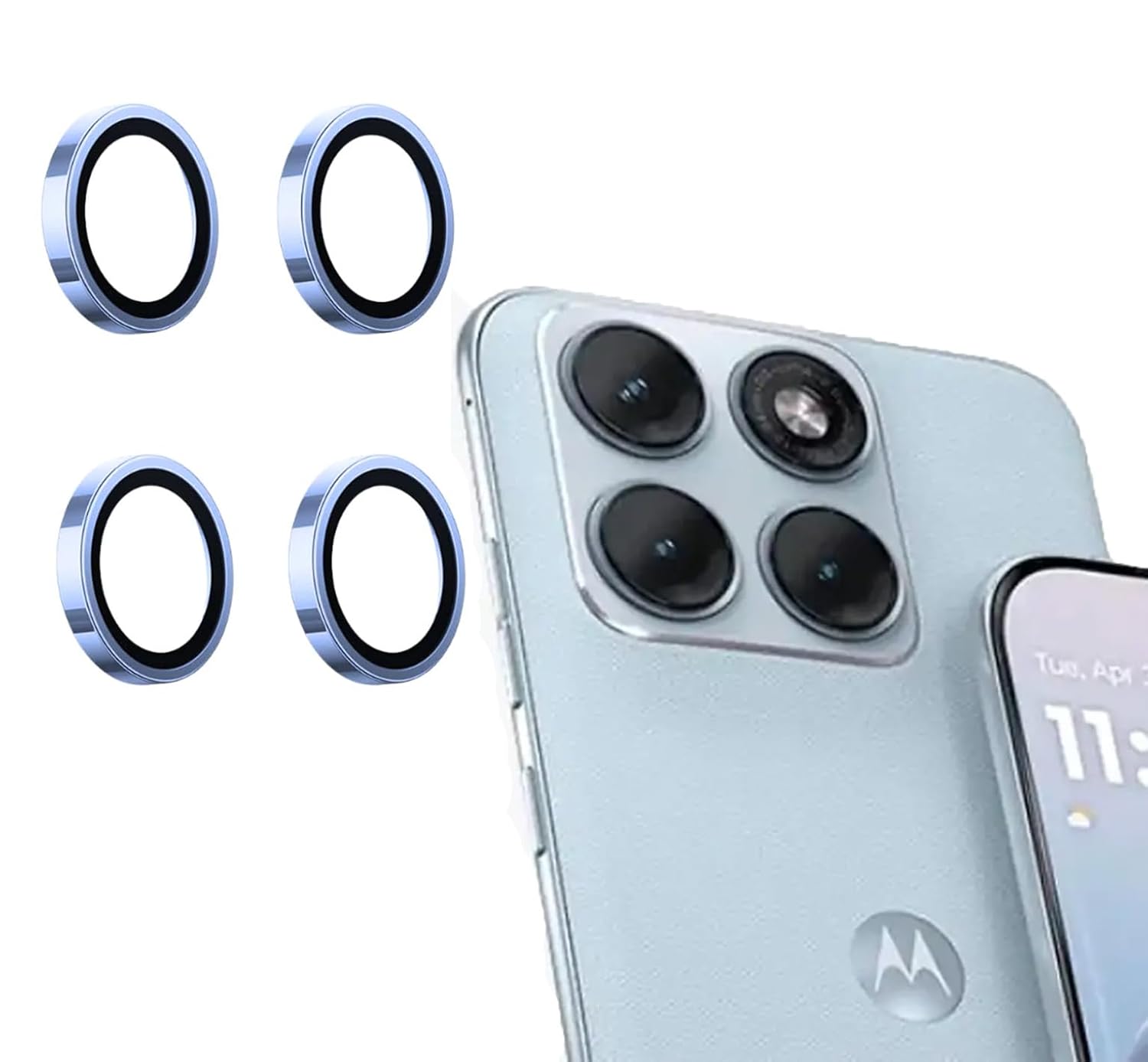 Motorola Edge 70 Fusion Camera Lens Protector | 9H Tempered Glass with Premium Metal Ring | HD Clear Invisible Fit | Scratch Resistant