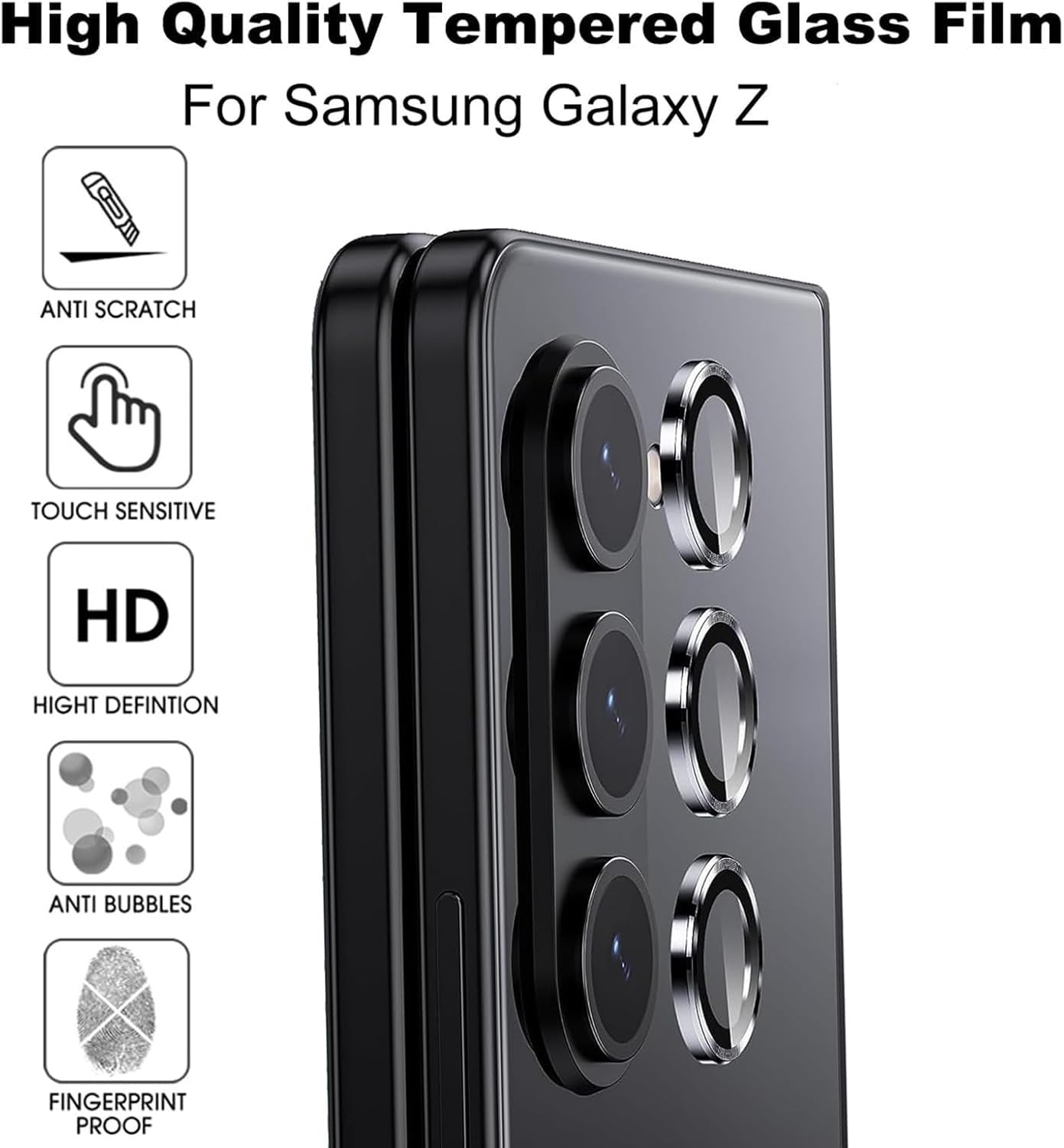 Premium Camera Lens Protector For Samsung Z Fold6