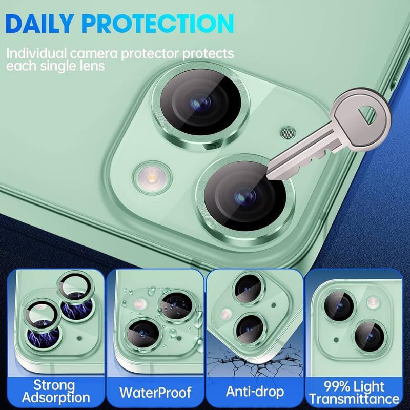 Premium Camera Metal Ring Lens Protector For iPhone 15