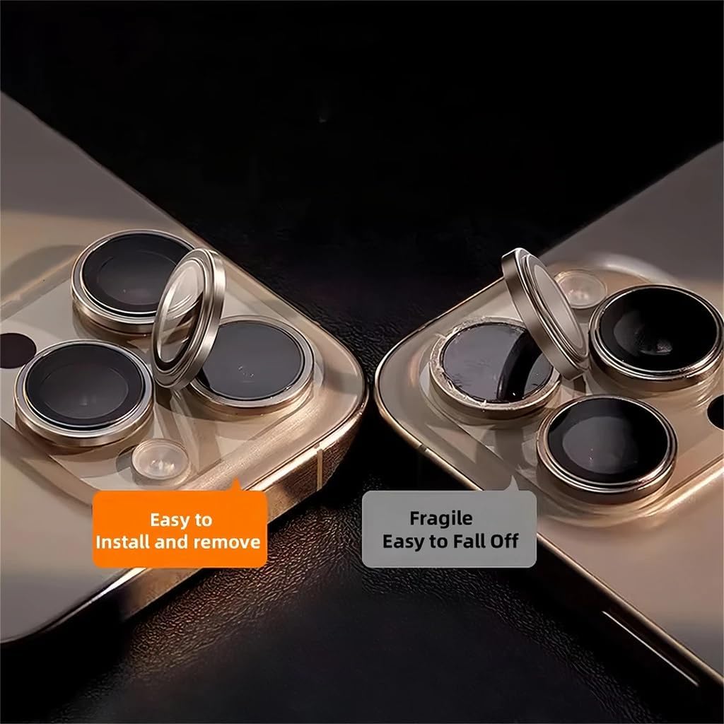 Premium Camera Metal Ring Lens Protector For iPhone 16 Pro