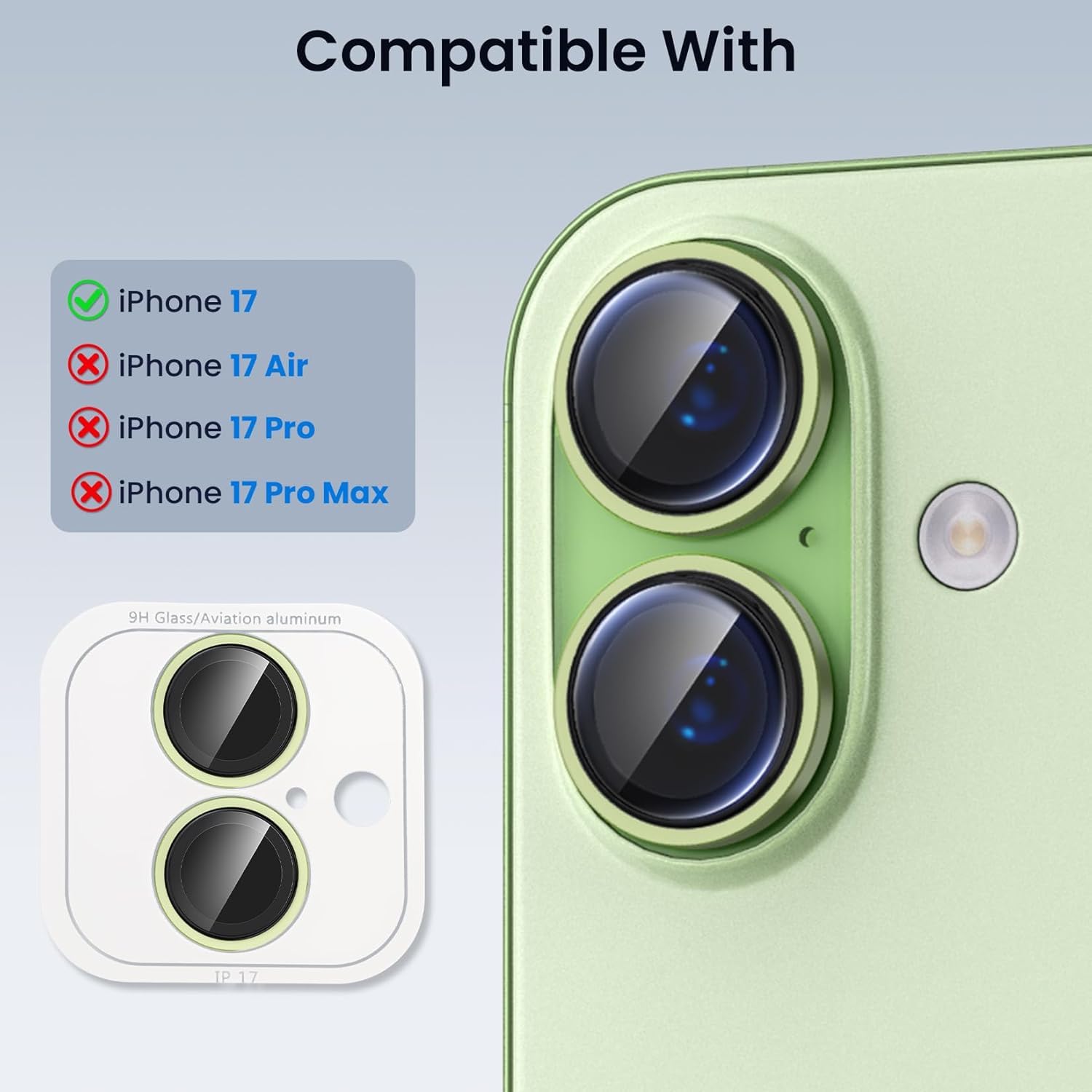 Premium Camera Metal Ring Lens Protector For iPhone 17
