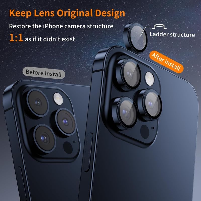 Premium Camera Metal Ring Lens Protector For iPhone 15 Pro