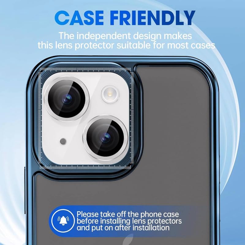 Premium Camera Metal Ring Lens Protector For iPhone 15