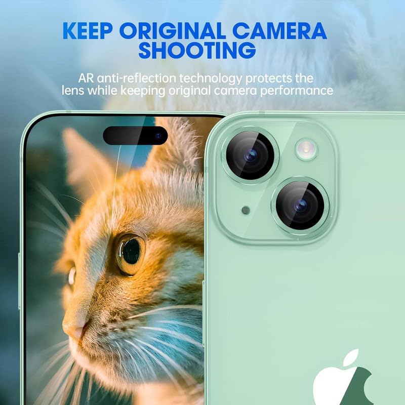Premium Camera Metal Ring Lens Protector For iPhone 15