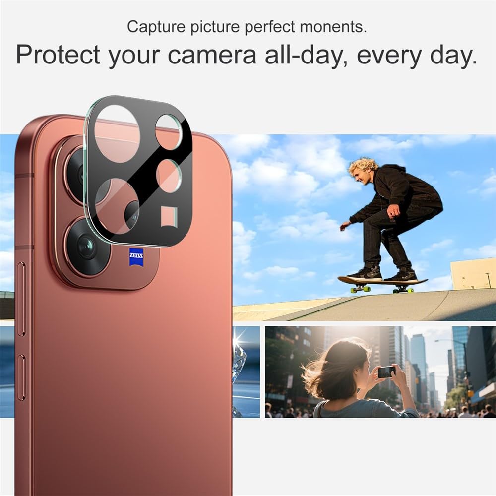 Vivo V70 Camera Lens Protector | 9H Tempered Glass with Premium Metal Ring | HD Clear Invisible Fit | Scratch Resistant (Copy)