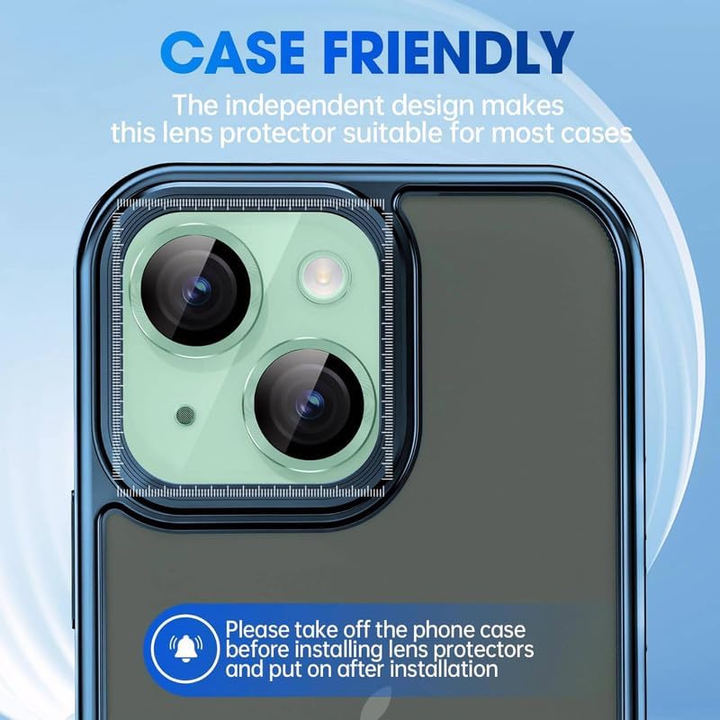 Premium Camera Metal Ring Lens Protector For iPhone 15