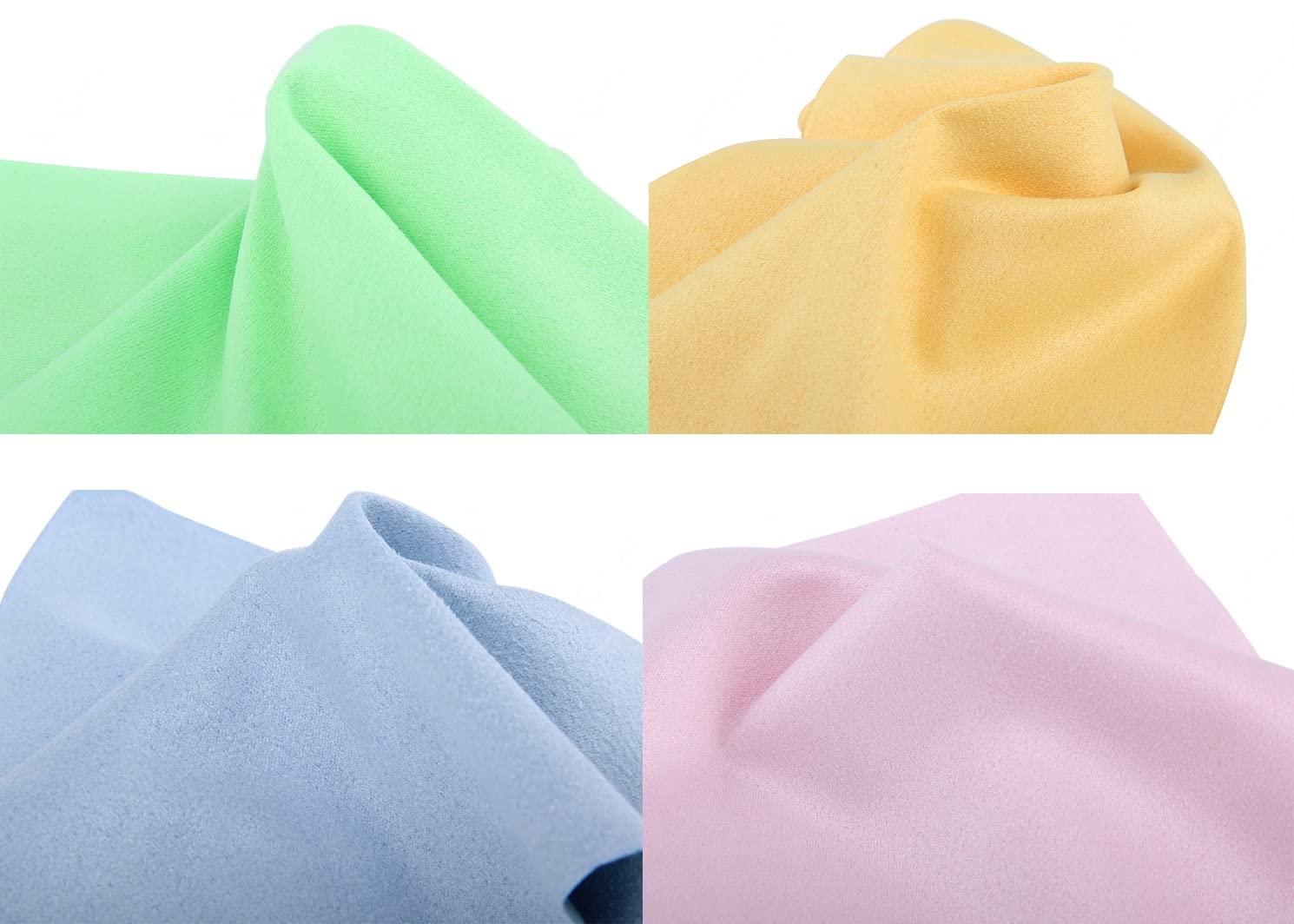 NEWorld Premium Microfiber Cleaning/Polishing Cloth for Mobile Screen, Camera Lenses, Tablets, Monitors, Sunglasses and Other Glass Materials (Multi-Color) - 6 x 7 Inches (Pack of 2)