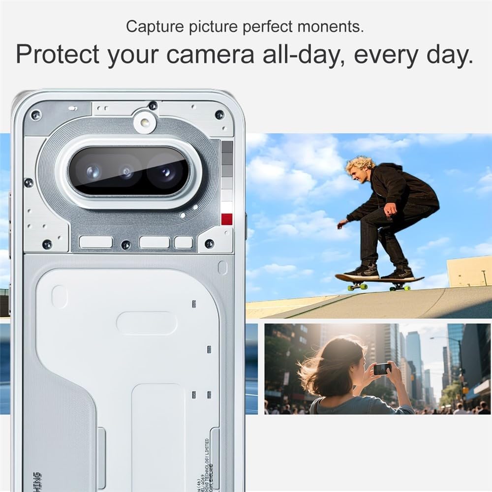 Nothing 4A Camera Lens Protector | 9H Tempered Glass with Premium Metal Ring | HD Clear Invisible Fit | Scratch Resistant