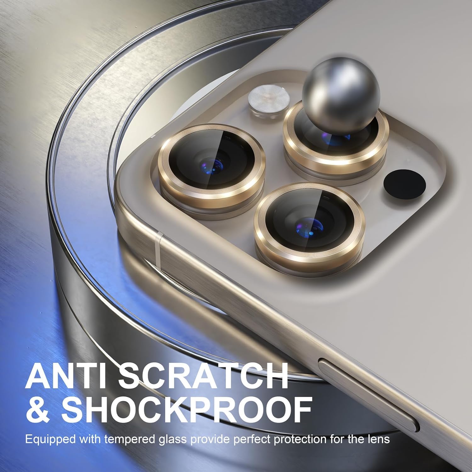 Premium Camera Metal Ring Lens Protector For iPhone 15 Pro