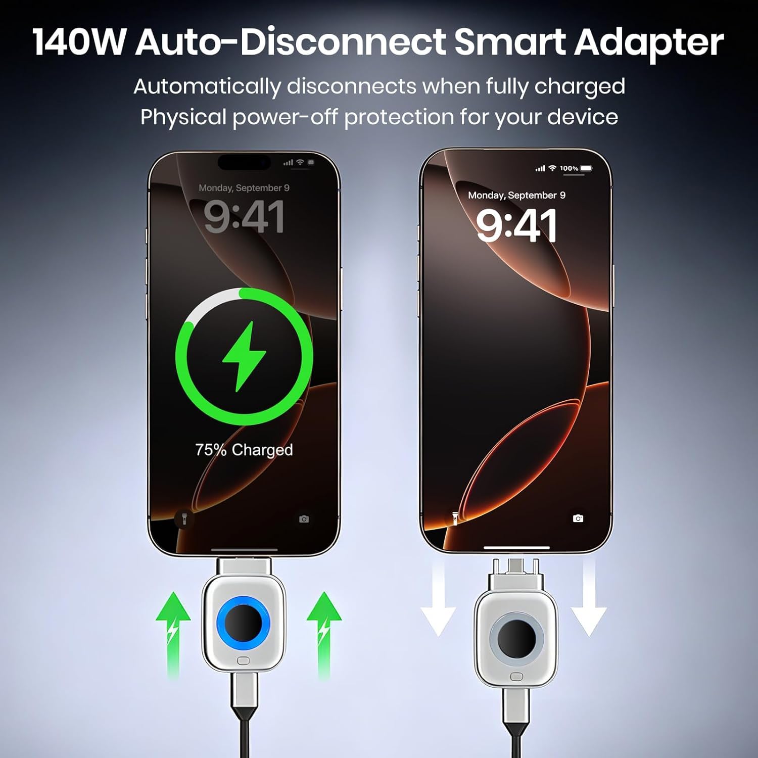 140W Type-C Auto-Eject Fast Charger with AI Auto Cut-Off