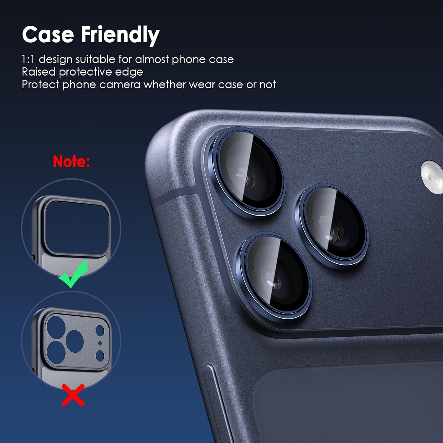 Premium Camera Metal Ring Lens Protector For iPhone 17 Pro Max