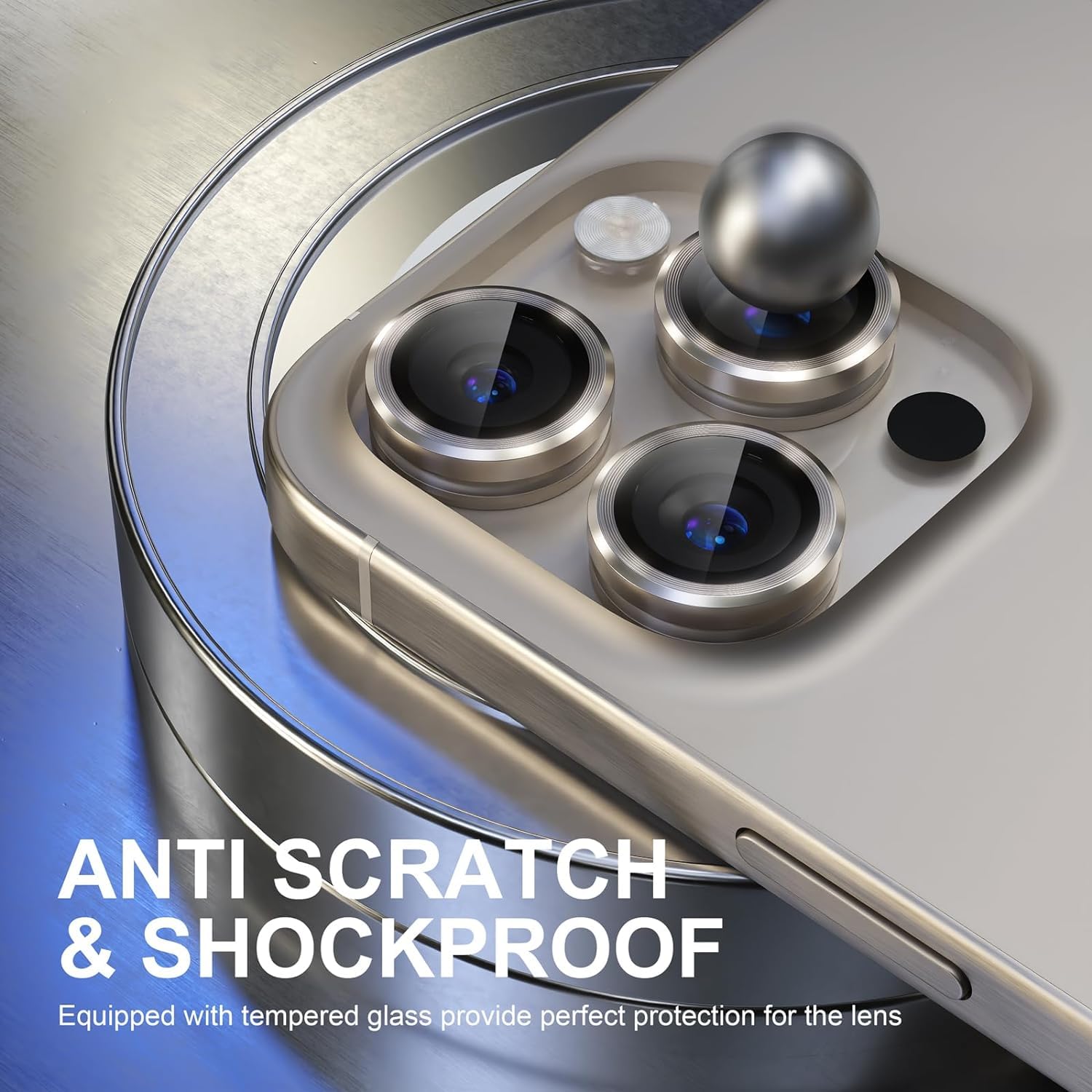 Premium Camera Metal Ring Lens Protector For iPhone 16 Pro