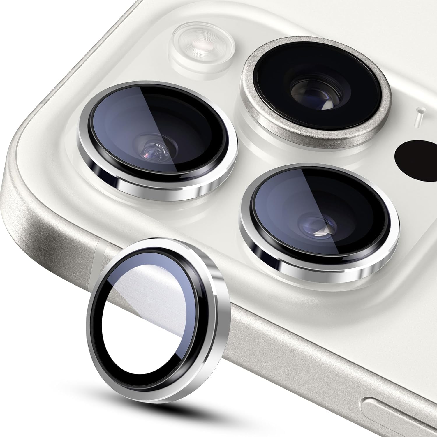 Premium Camera Metal Ring Lens Protector For iPhone 15 Pro