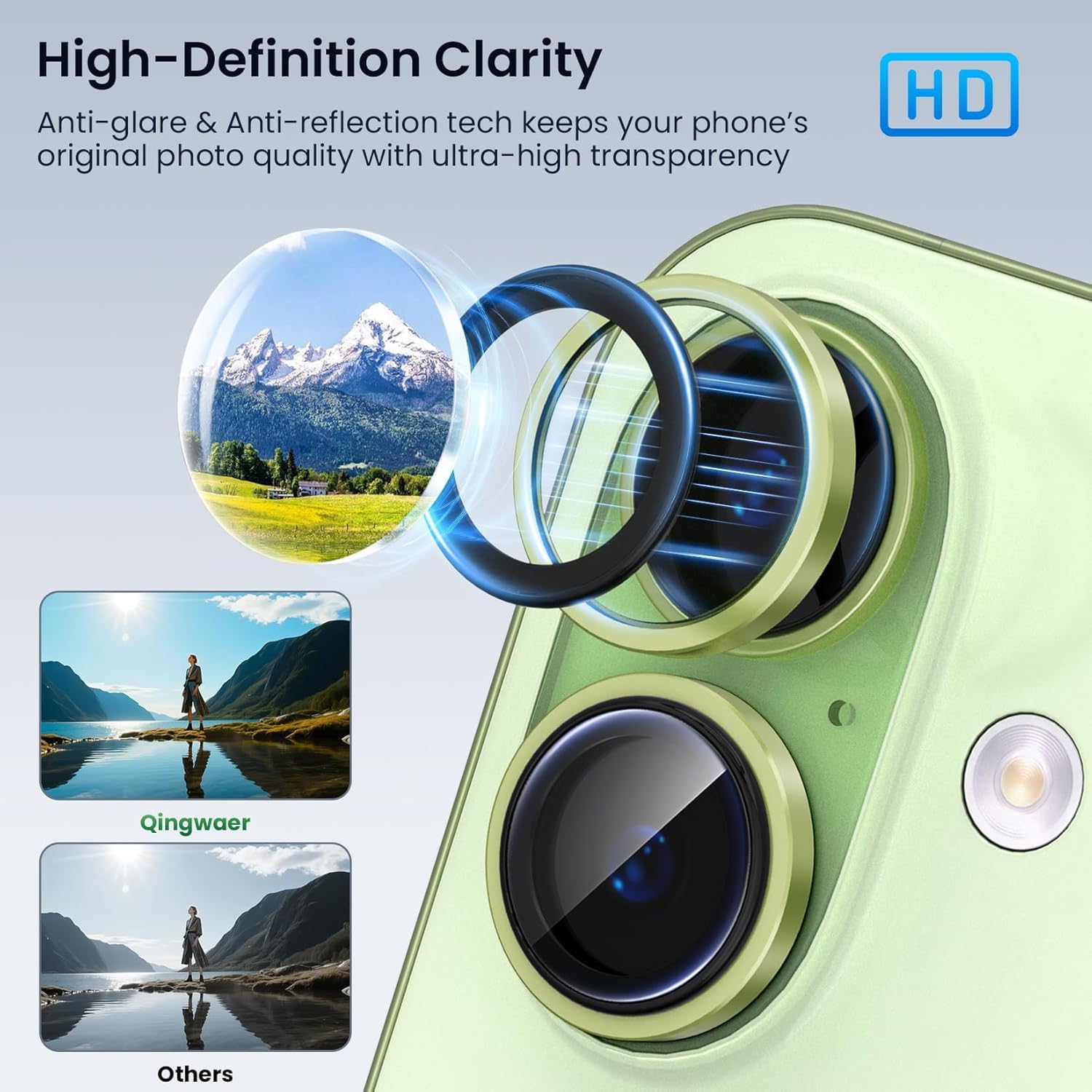 Premium Camera Metal Ring Lens Protector For iPhone 17
