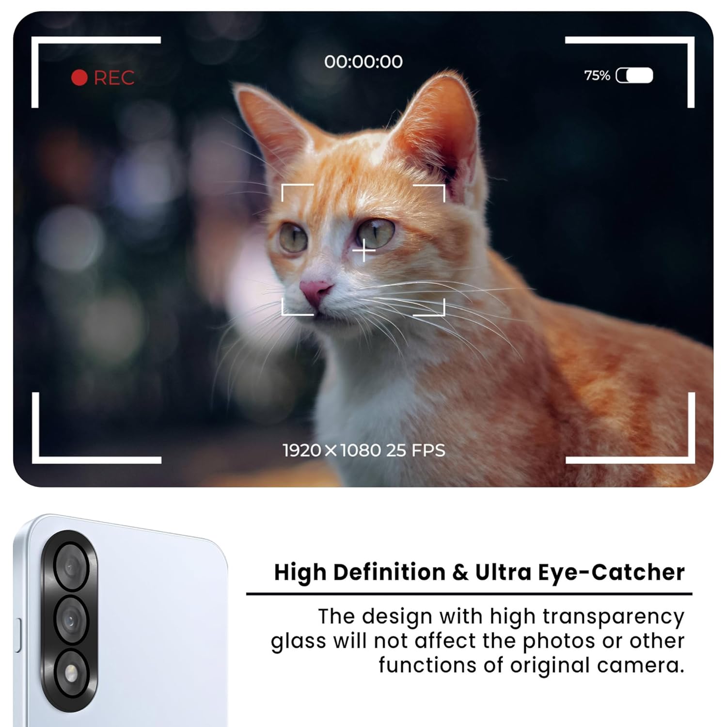 OnePlus Nord 5 Camera Lens Protector | 9H Tempered Glass with Premium Metal Ring | HD Clear Invisible Fit | Scratch Resistant
