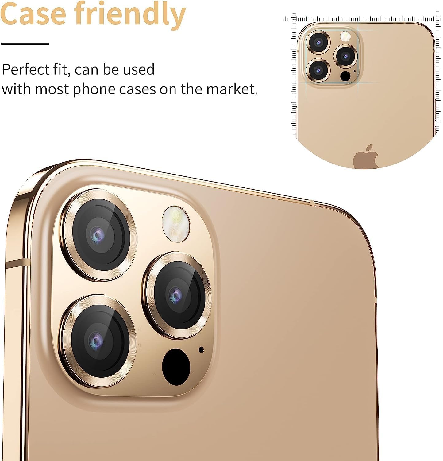 Premium Camera Metal Ring Lens Protector For iPhone 14 Pro Max