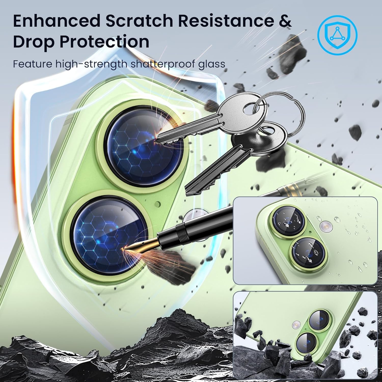 Premium Camera Metal Ring Lens Protector For iPhone 17