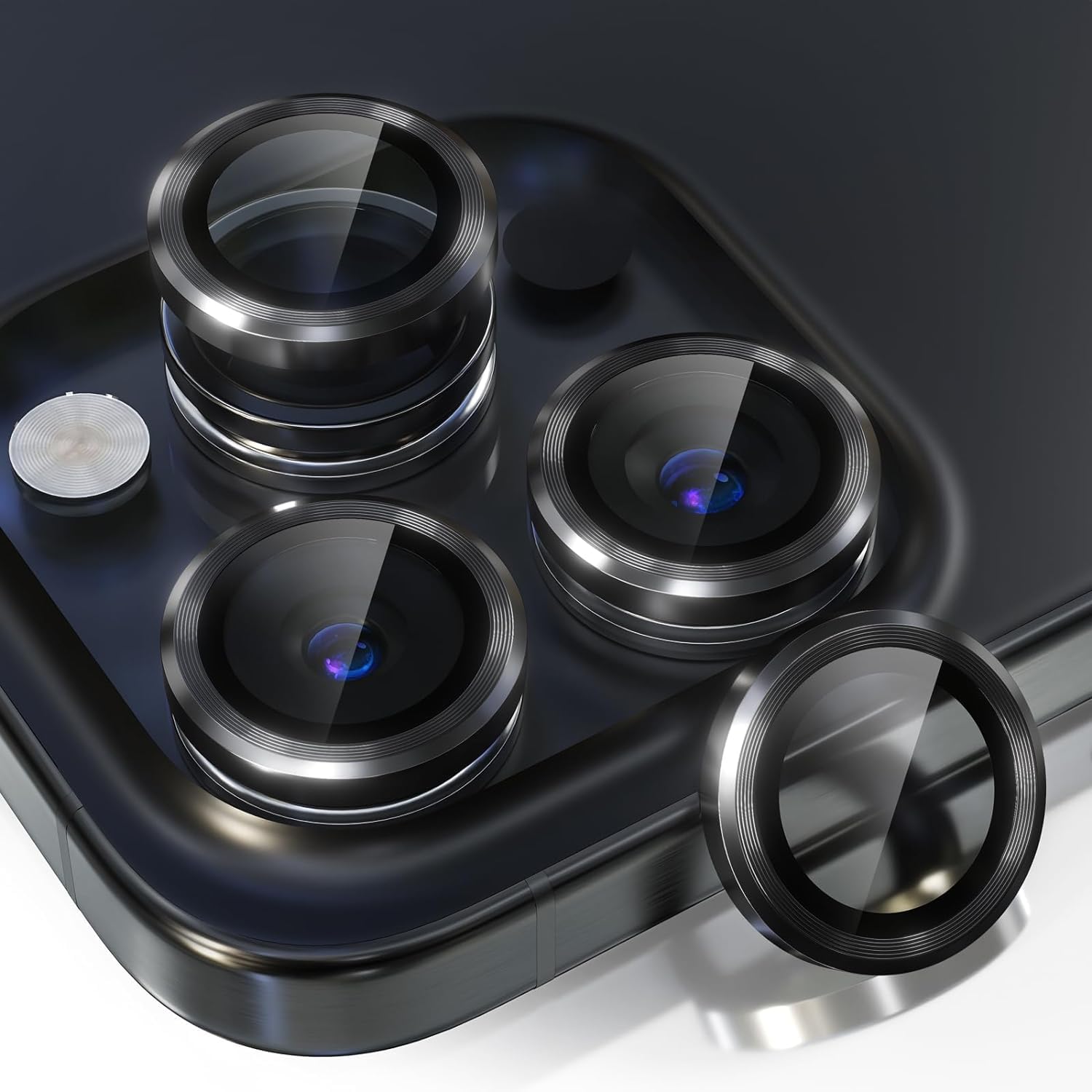 Premium Camera Metal Ring Lens Protector For iPhone 16 Pro