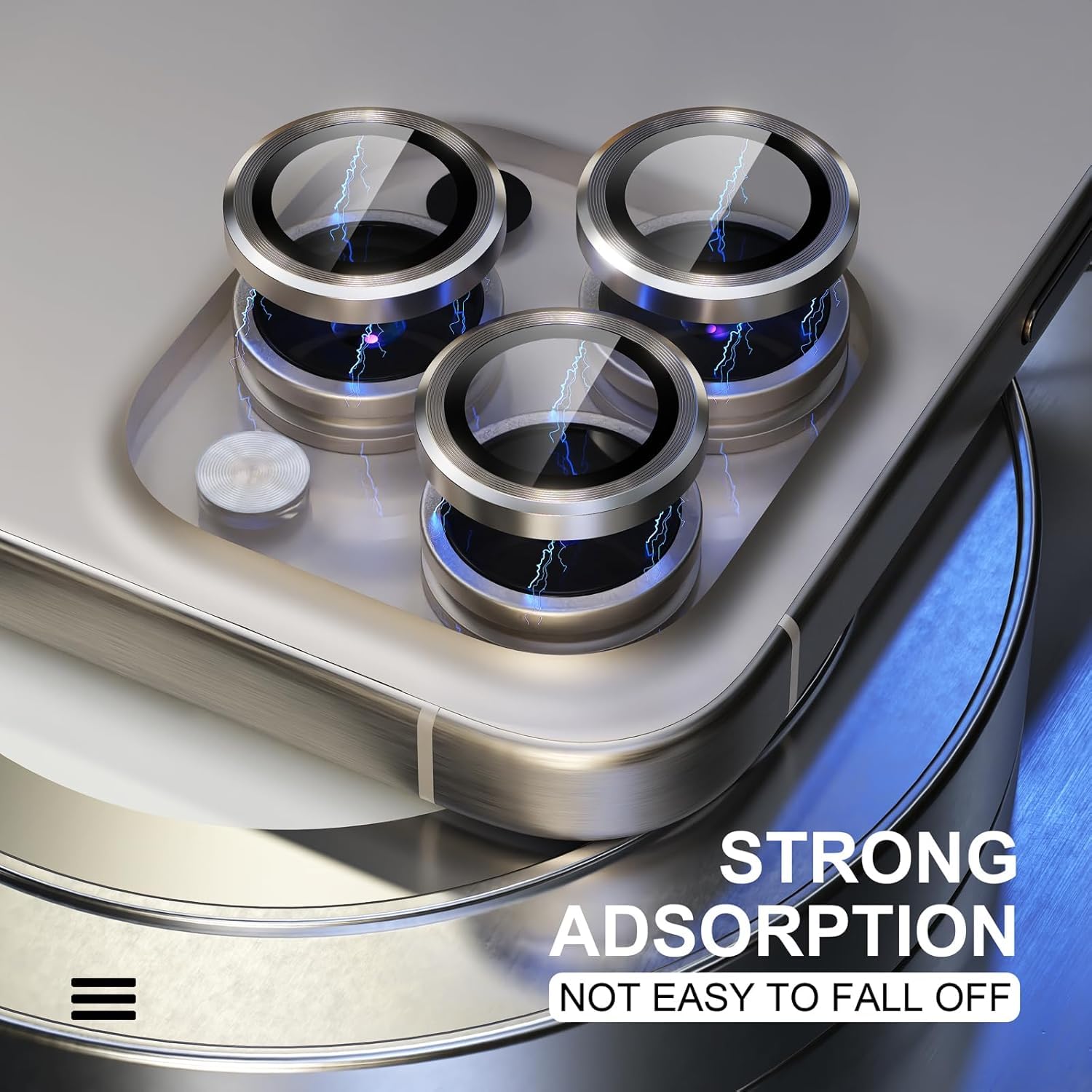Premium Camera Metal Ring Lens Protector For iPhone 16 Pro