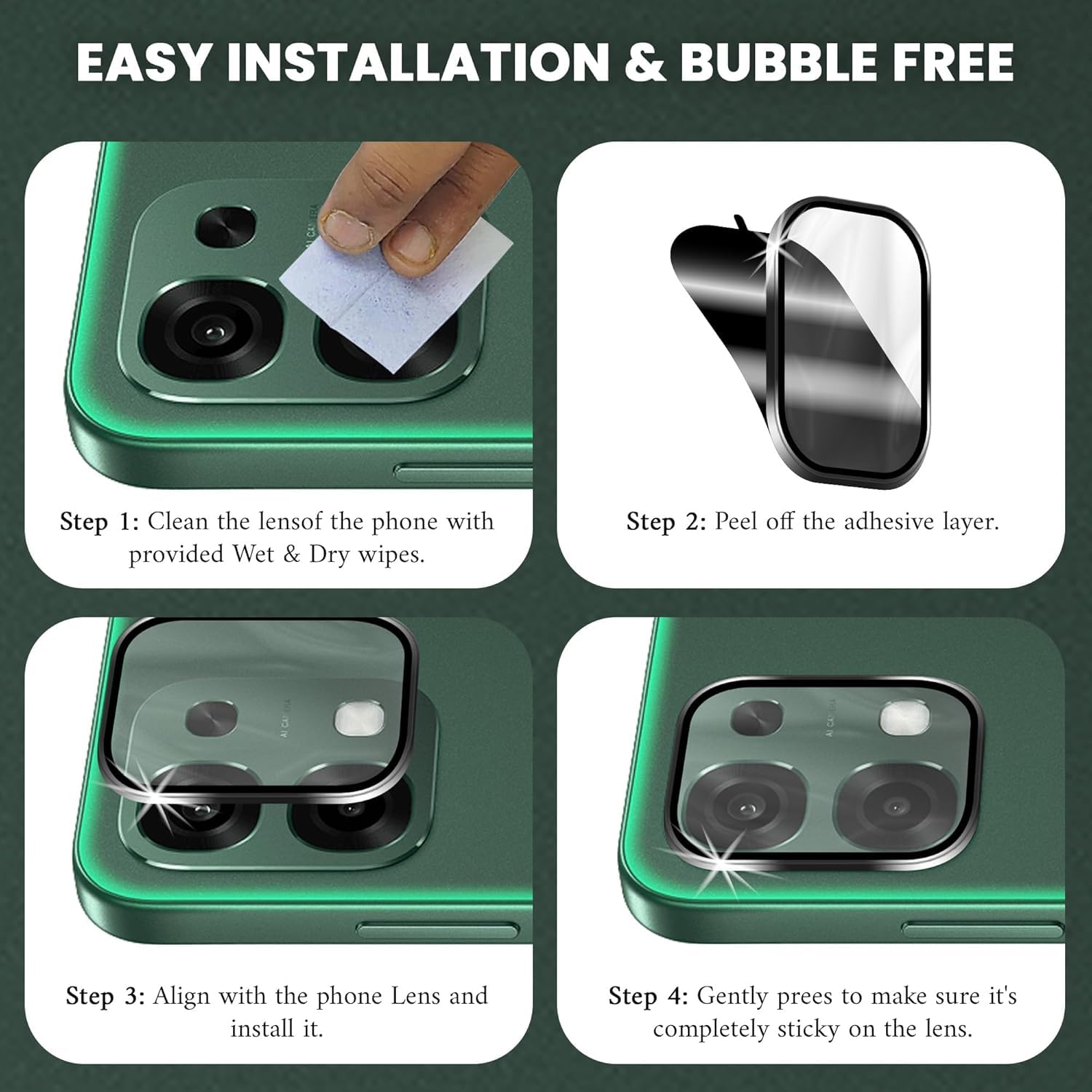 Premium Camera Lens Protector For Oppo F33 5G
