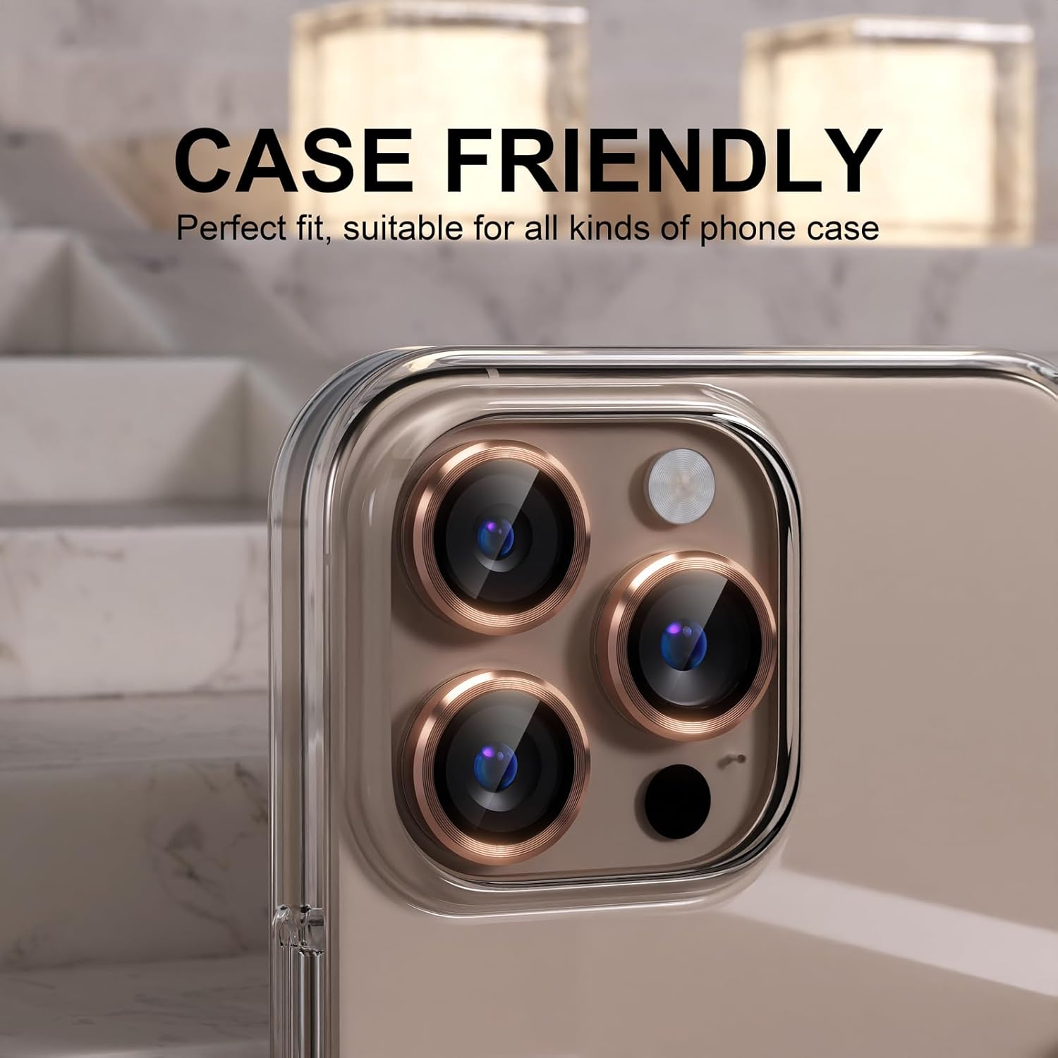 Premium Camera Metal Ring Lens Protector For iPhone 16 Pro