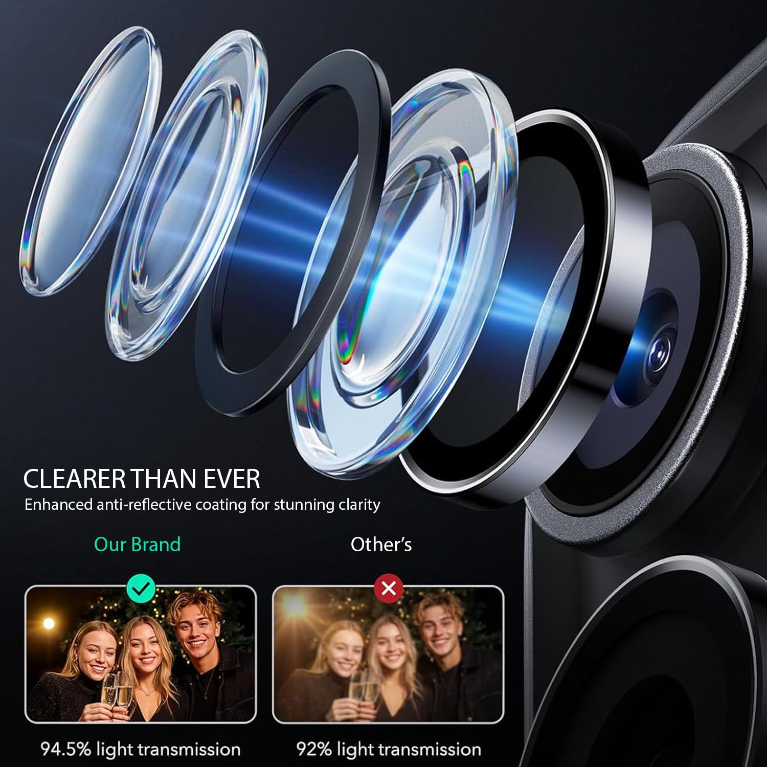 Premium Camera Metal Ring Lens Protector For iPhone 17 Pro Max