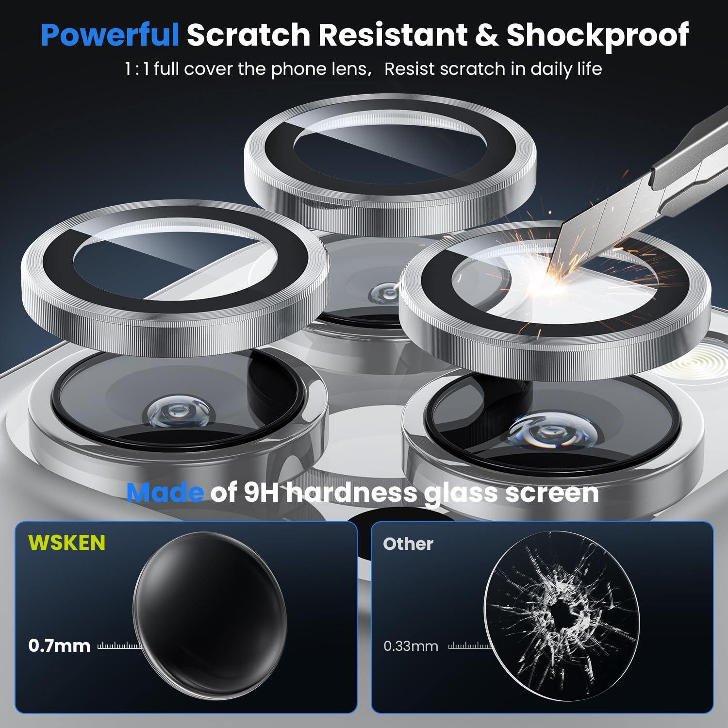 Premium Camera Metal Ring Lens Protector For iPhone 16 Pro