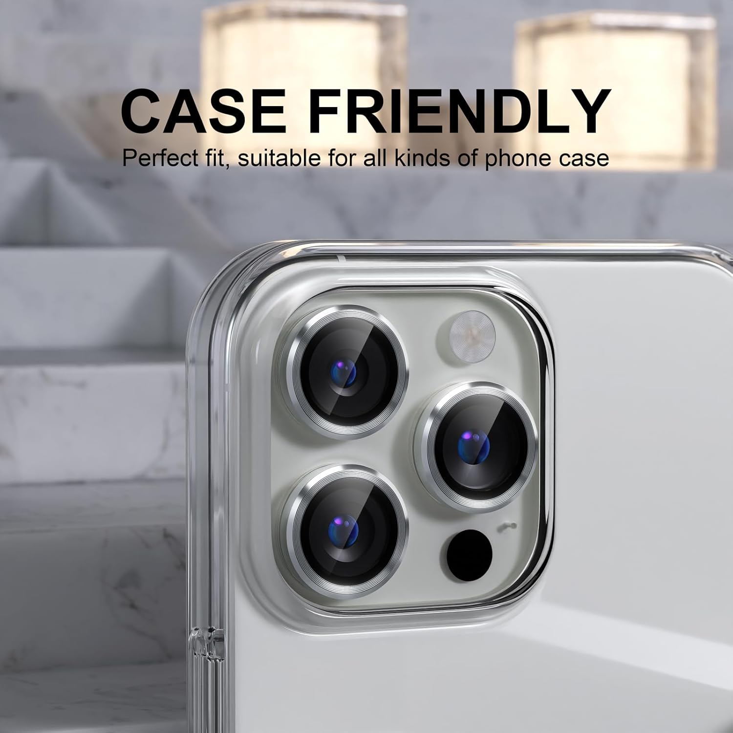 Premium Camera Metal Ring Lens Protector For iPhone 16 Pro