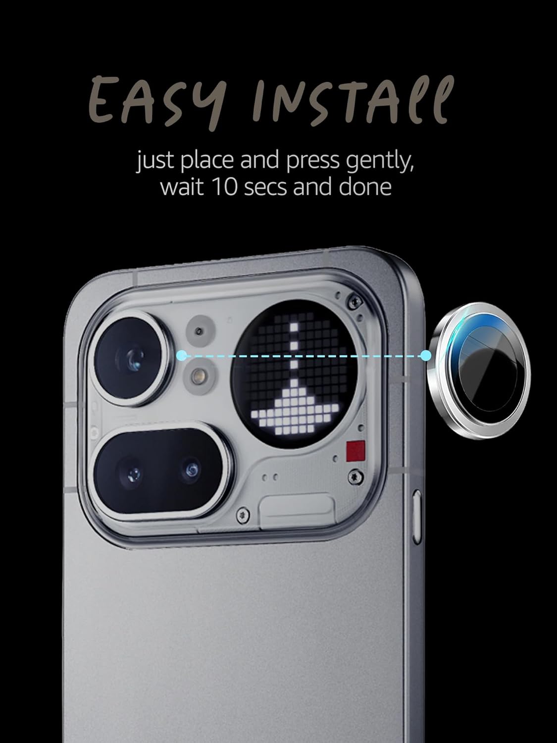 Nothing 4A Pro Camera Lens Protector | 9H Tempered Glass with Premium Metal Ring | HD Clear Invisible Fit | Scratch Resistant