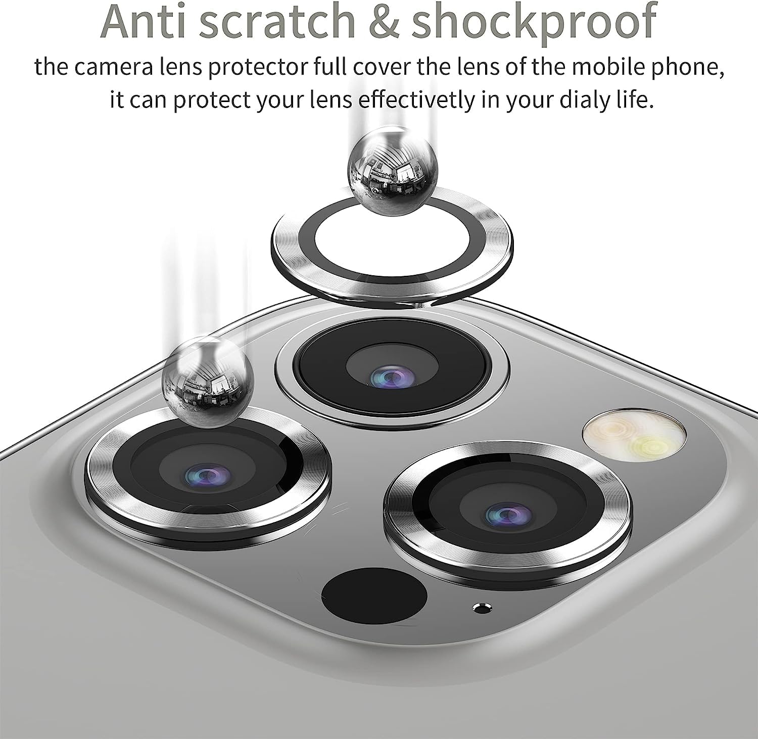Premium Camera Metal Ring Lens Protector For iPhone 15 Pro