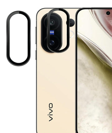Vivo x200 fe Camera Lens Protector | 9H Tempered Glass with Premium Metal Ring | HD Clear Invisible Fit | Scratch Resistant